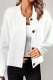 Casual Solid Buttons O Neck Outerwear