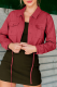 Casual Simplicity Solid Pocket Turndown Collar Outerwear