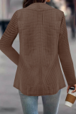 Casual Simplicity Solid Asymmetrical Cardigan Collar Outerwear