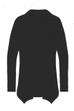 Casual Simplicity Solid Asymmetrical Cardigan Collar Outerwear
