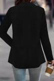 Casual Simplicity Solid Asymmetrical Cardigan Collar Outerwear