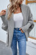 Casual Solid Patchwork Scarf Collar Outerwear