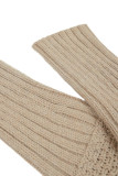 Casual Solid Patchwork Scarf Collar Outerwear