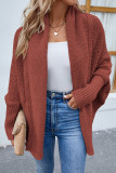 Casual Solid Patchwork Scarf Collar Outerwear