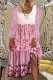Sweet Elegant Print Patchwork O Neck Printed Dress Dresses