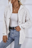 Casual Simplicity Solid Zipper Hooded Collar Tops