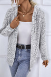 Casual Simplicity Solid Zipper Hooded Collar Tops