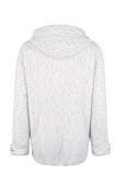 Casual Simplicity Solid Zipper Hooded Collar Tops