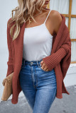 Casual Solid Patchwork Scarf Collar Outerwear