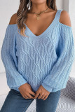 Sexy Solid Weave V Neck Tops