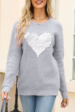 Casual Geometric Patchwork O Neck Tops