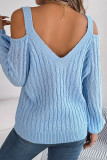 Sexy Solid Weave V Neck Tops