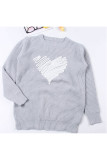 Casual Geometric Patchwork O Neck Tops