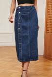 Street Solid Buckle Straight Solid Color Bottoms