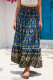 Bohemian Vintage Geometric Patchwork Loose High Waist Type A Full Print Bottoms