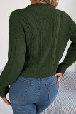 Casual Solid Buttons O Neck Tops