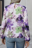 Elegant Floral O Neck Tops