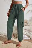 Casual Solid Pocket High Waist Solid Color Bottoms