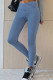 Casual Solid Asymmetrical High Waist Skinny Denim Jeans