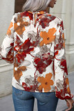 Elegant Floral O Neck Tops
