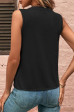 Casual Simplicity Solid Fold V Neck Tops