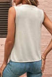Casual Simplicity Solid Fold V Neck Tops
