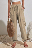 Casual Solid Pocket High Waist Solid Color Bottoms