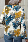 Elegant Floral O Neck Tops