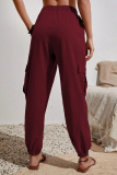 Casual Solid Pocket High Waist Solid Color Bottoms
