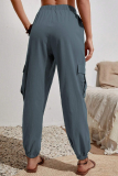 Casual Solid Pocket High Waist Solid Color Bottoms