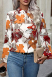 Elegant Floral O Neck Tops