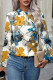 Elegant Floral O Neck Tops