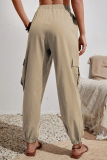Casual Solid Pocket High Waist Solid Color Bottoms