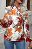 Elegant Floral O Neck Tops