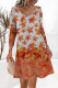 Casual Print Contrast O Neck Printed Dress Dresses