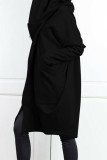 Casual Solid Pocket Zipper Hooded Collar Outerwear