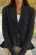 Elegant Simplicity Solid Flounce V Neck Outerwear