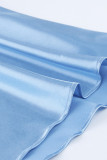 Elegant Solid Patchwork Regular High Waist Solid Color Bottoms