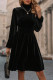 Elegant Solid Fold Turtleneck Waist Skirt Dresses