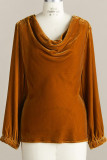 Simplicity Solid Fold Scarf Collar Tops