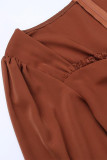 Sexy Solid Slit V Neck A Line Short Sleeve Dress