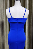 Sexy Formal Solid Patchwork V Neck Evening Dress Dresses