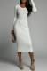 Elegant Simplicity Solid V Neck Pencil Skirt Dresses