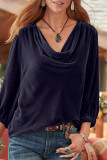 Simplicity Solid Fold Scarf Collar Tops