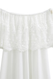 Elegant Formal Solid Lace Off the Shoulder Evening Dress Dresses
