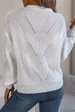 Daily Simplicity Solid Buttons Weave V Neck Tops