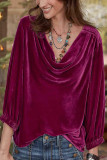 Simplicity Solid Fold Scarf Collar Tops