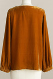 Simplicity Solid Fold Scarf Collar Tops