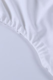 Sexy Solid Frenulum Backless U Neck Sleeveless Dress Dresses