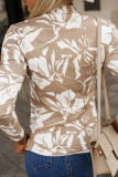 Casual Letter Digital Printing Half A Turtleneck Tops
